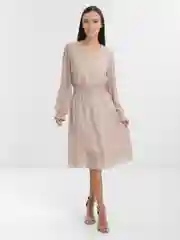 Кораллово-розовый легкое шифоновое платье с цветочным принтом