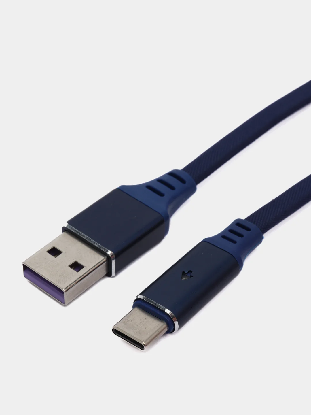 Темно-синий кабель с быстрой зарядкой Type-C, iPhone, 3A Avimax, USB3.0, хомут на липучке