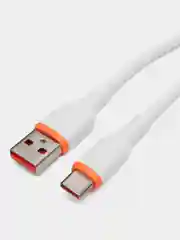 Белый кабель с быстрой зарядкой Type-C, iPhone, 3A Avimax, USB3.0, хомут на липучке