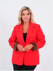 Алый пиджак женский, большие размеры
