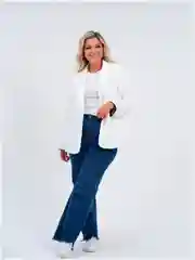 Белый пиджак женский, большие размеры