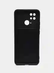 Черный чехол Redmi 10C / Poco C40, Редми 10С противоударный, с металлической подставкой кольцом