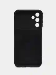 Черный чехол Samsung Galaxy A15 / Гэлэкси А15 противоударный, с металлической подставкой кольцом