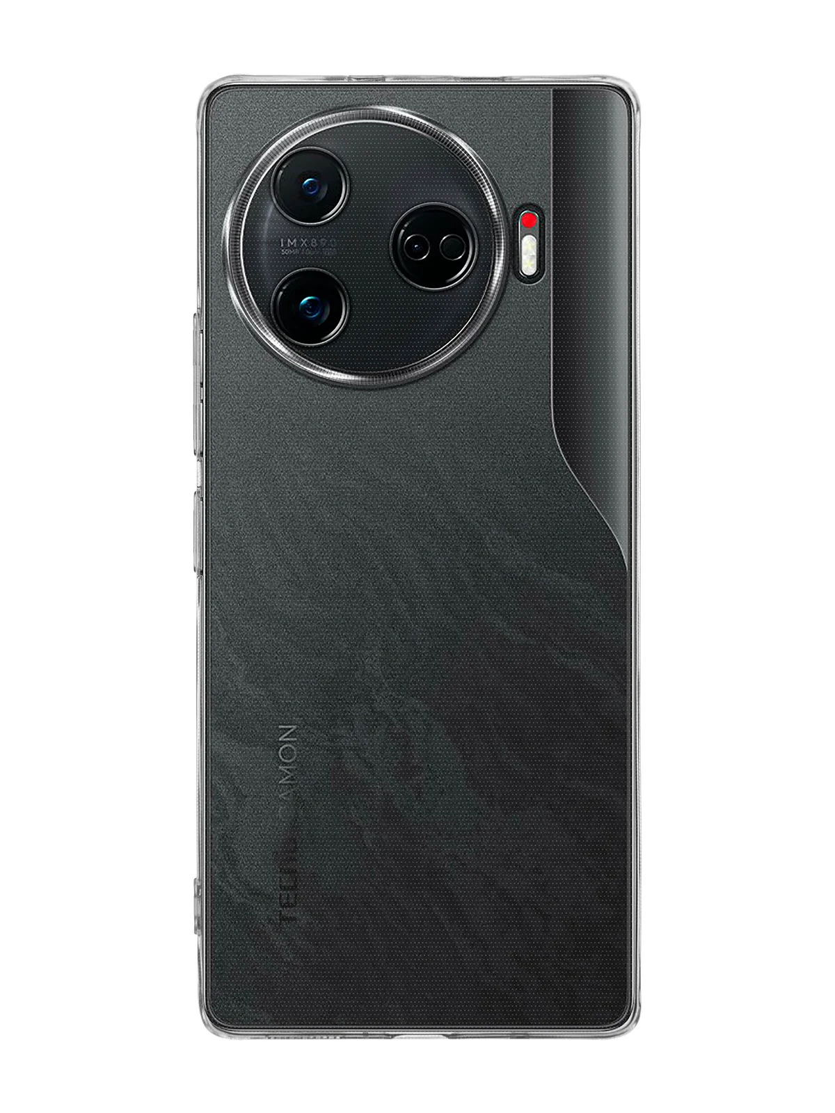 Прозрачный чехол для Tecno Camon 30 Pro 5G силиконовый BROSCORP матовый/ прозрачный с защитой камер