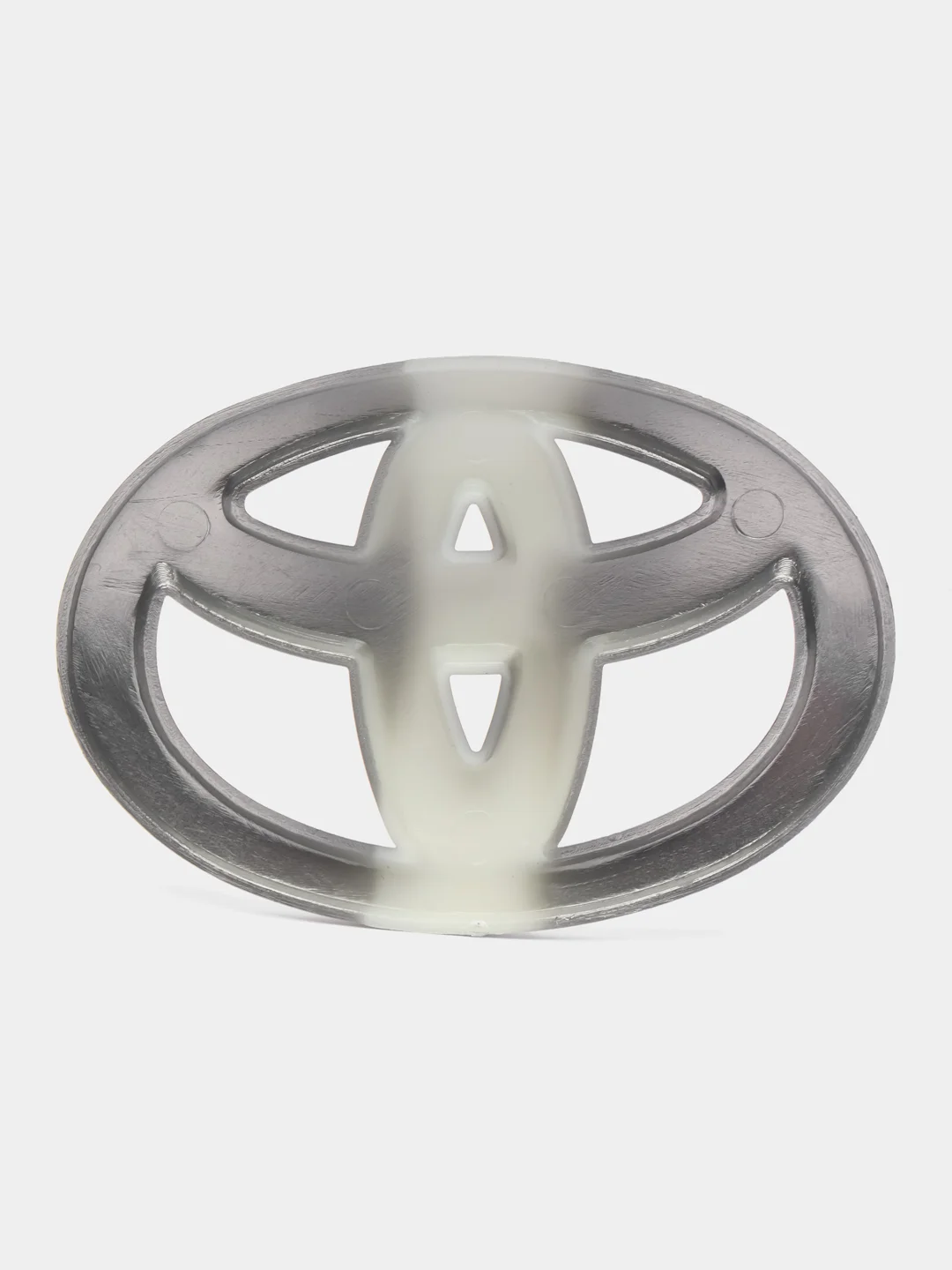 Серебряный эмблема накладка TOYOTA на руль 6,5 х 4,5 см