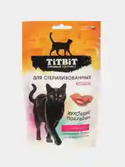 Хрустящие подушечки TiTBiT, для стерилизованных кошек, с говядиной, 60 г