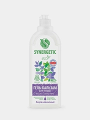 Гель-бальзам для мытья посуды SYNERGETIC "Базилик и свежая мята", 1 л