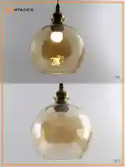 Люстра  потолочная  Estares ZAR one R 1xE27-200x1050-BLACK/GOLD/CLEAR-220-IP20