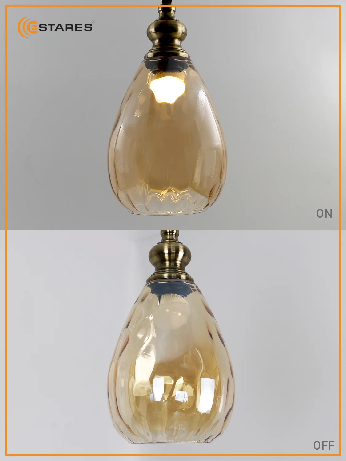 Люстра  потолочная  Estares ZAR one OV 1xE27-160x1080-BLACK/GOLD/CLEAR-220-IP20