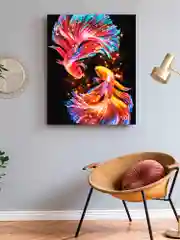 Рыбки Инь-Ян Алмазная мозаика на подрамнике 40х50 "Art on Canvas"