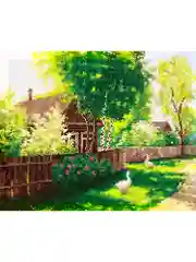Гуси в деревне Алмазная мозаика на подрамнике 40 х 50, "Art on Canvas"