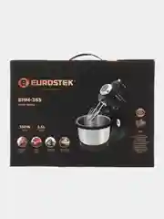 Миксер Eurostek EHM-365 350 Вт (стационарный) чаша 2,5л, 5 скоростей (серебро/черный)