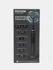 Черный электрическая зубная щётка PECHAM Oral Care, 5 режимов, 4 насадки, отбеливающая