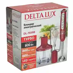 Блендер DELTA LUX DL-7039B, 800 Вт, с чашей погружной