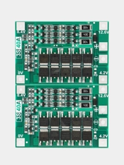 2 штуки / 4 штуки Плата защиты батареи BMS для 18650 3S 40A с балансировкой модуль заряда