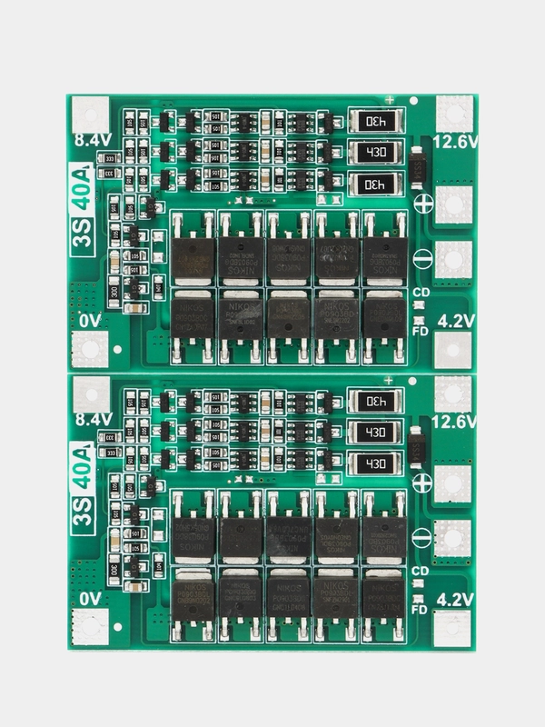 2 штуки / 4 штуки Плата защиты батареи BMS для 18650 3S 40A с балансировкой модуль заряда