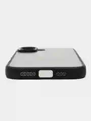 Черный чехол для Apple iPhone 16 пластиковый с силиконом Rosco противоударный с защитой камер