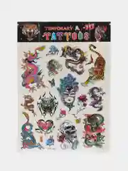 Белый татуировка переводная, временная тату: тигр, дракон, череп, змея, орел, скорпион