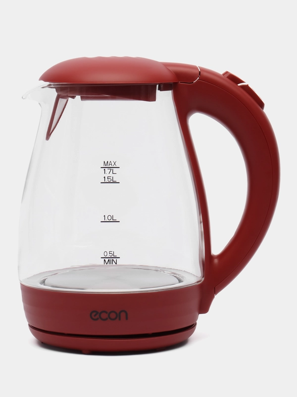 Чайник ECON ECO-1739KE ruby (стекло) 1,7 л (красный) 2200 Вт