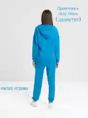 Голубой спортивный костюм женский повседневный, оверсайз, большой размер