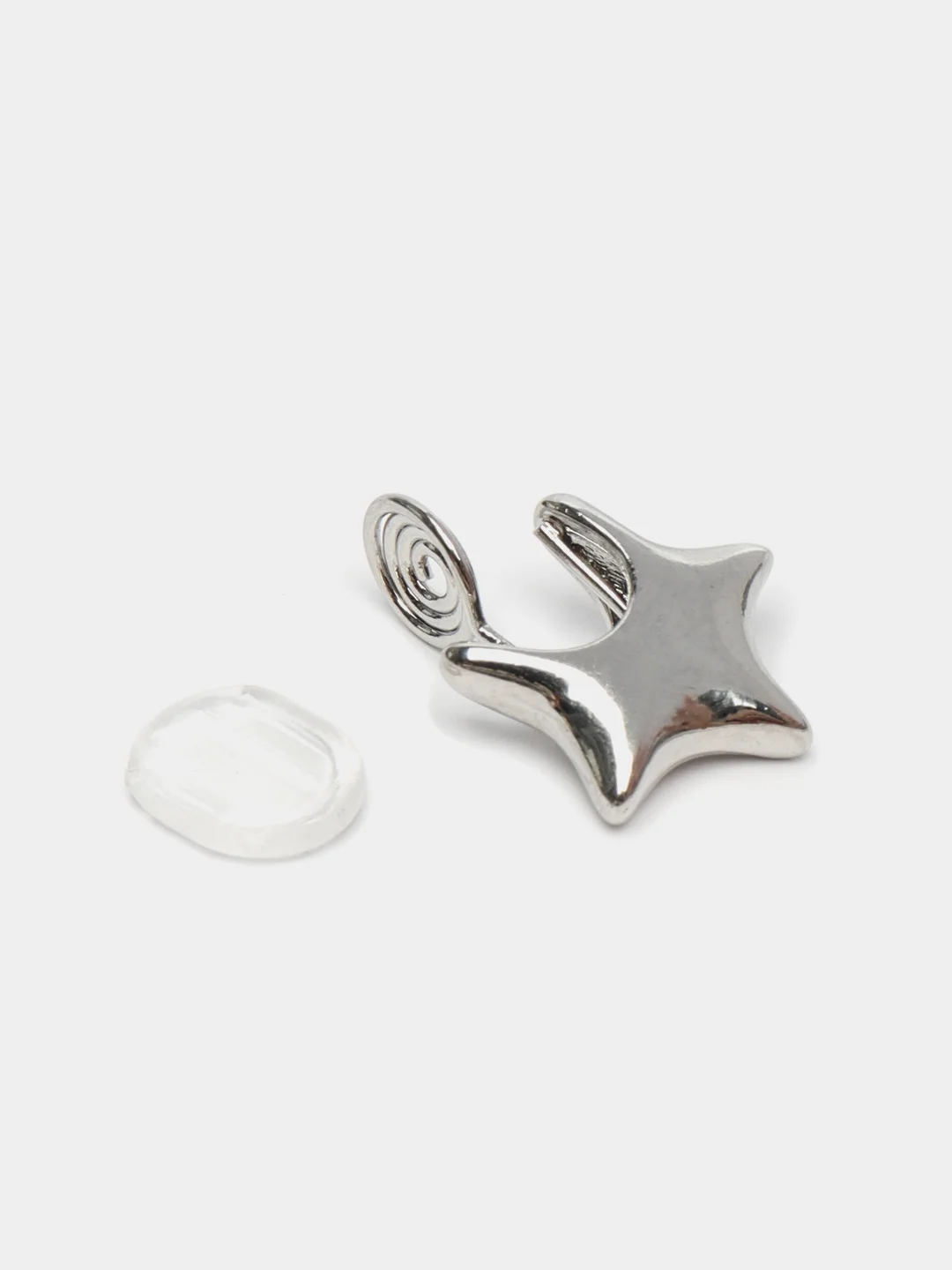 Серебряный женские модные клипсы для ушей,легкие, без проколов