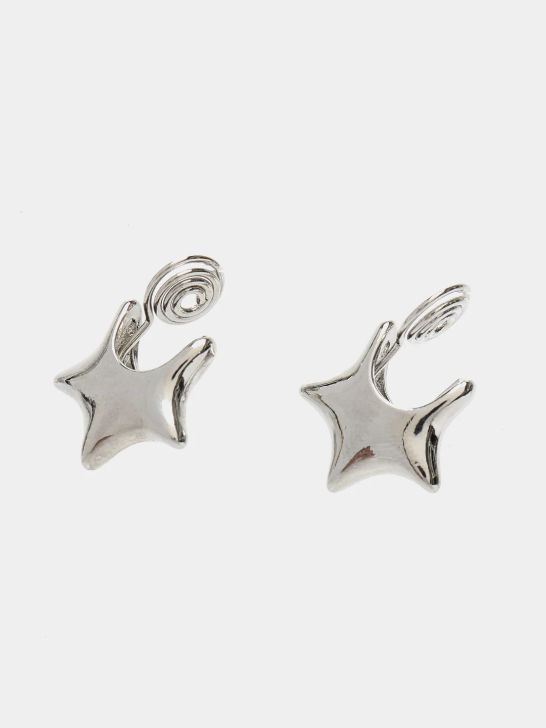 Серебряный женские модные клипсы для ушей,легкие, без проколов