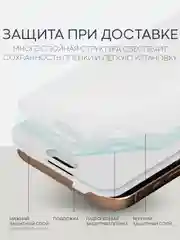 Прозрачный 1-2 шт плёнка для iPhone 16, Pro Max Plus защитная гидрогелевая BROSCORP тонкая, не стекло
