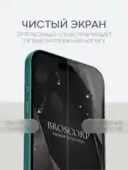 Прозрачный 1-2 шт плёнка для iPhone 16, Pro Max Plus защитная гидрогелевая BROSCORP тонкая, не стекло