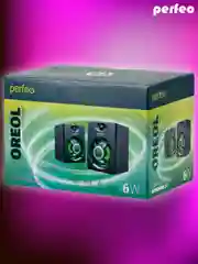 Perfeo колонки "OREOL", 2.0, мощность 2х3 Вт, LED подсветка 7 цв., чёрн, USB