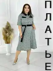 Оливковый платье женское, повседневное, вечернее, большой размер