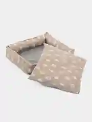 Бежевый лежак для кошек и собак, большая с подушкой, непромокаемая