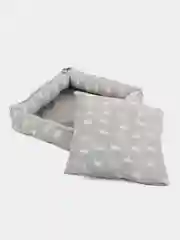 Серый металлик лежак для кошек и собак, большая с подушкой, непромокаемая