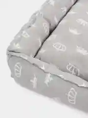 Серый металлик лежак для кошек и собак, большая с подушкой, непромокаемая