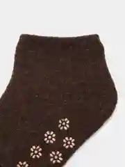 Коричневый носки махровые женские, короткие, из шерсти ангоры