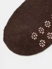 Коричневый носки махровые женские, короткие, из шерсти ангоры