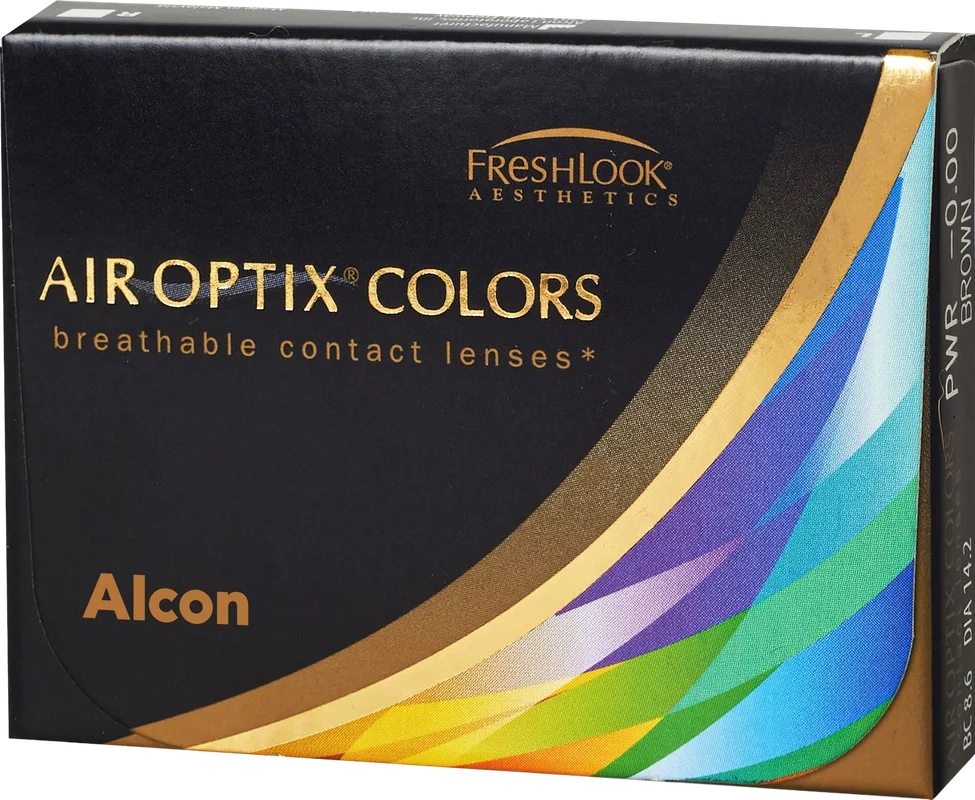 Коричневый цветные контактные линзы Alcon AIR OPTIX COLORS, радиус кривизны 8.6, 2 штуки