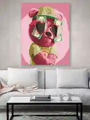 Мишка Тедди и Доллары Картина по номерам на холсте с подрамником 40х50 "Hobby Paint"