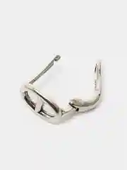 Серый металлик серьги "Сердечки" асимметричные. Комплект из двух разных серег