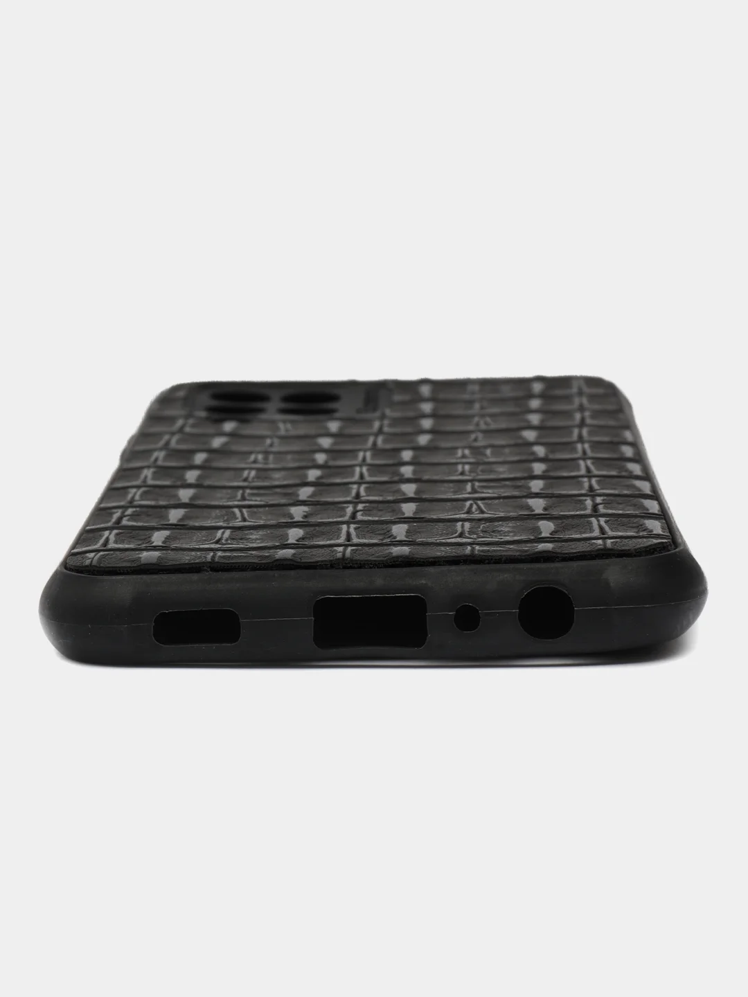 Черный чехол с имитацией кожи для Samsung M32-4G