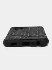Черный чехол с имитацией кожи для Samsung M32-4G
