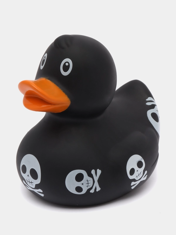 Игрушка для купания сувенир Funny Ducks "Уточка с черепами", 1919