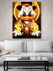 Скрудж Макдак с биткоином и долларом Картина по номерам с подрамником 40х50 "Hobby Paint"