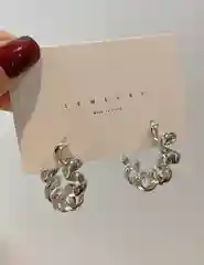 Серебряный серьги пружинка