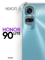 Прозрачный чехол для Honor 90 Lite / противоударный клип-кейс с защитой камеры и углов