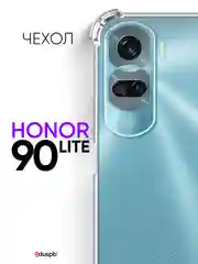 Прозрачный чехол для Honor 90 Lite / противоударный клип-кейс с защитой камеры и углов