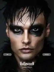 Цветные линзы для глаз Magestic Halloween, Nevermore, черные, 1 пара, 12 месяцев, 0.00