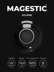 Цветные линзы для глаз Magestic Halloween, Eclipse, черные, 1 пара, 12 месяцев, 0.00