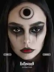 Цветные линзы для глаз Magestic Halloween, Eclipse, черные, 1 пара, 12 месяцев, 0.00