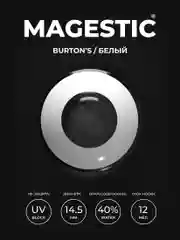 Цветные линзы для глаз Magestic Halloween, Burtons, белые 1 пара, 12 месяцев, 0.00