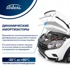 Упоры капота для KIA Rio (FB)/Rio (FB) X, 2017-, 2020-, к-т 2 шт / Киа Рио